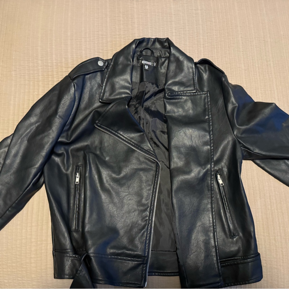 Missguided Black Leather Jacket